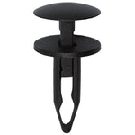 8mmx28mm Black Push-Type Retainer with Closed End, 20mm Head