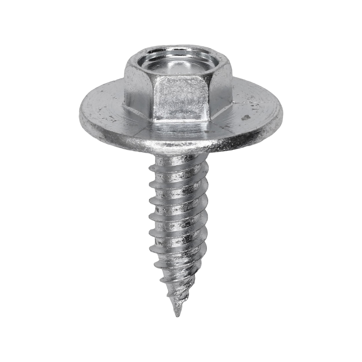 #14x7/8" Hex Head Washer Tapping Screw, 13/16" Washer, Zinc Organic