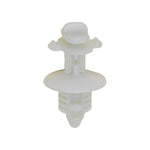 5/16"x1/2" White Nylon Triple Head Trim Panel Christmas Tree Retainer, 19/32" Head