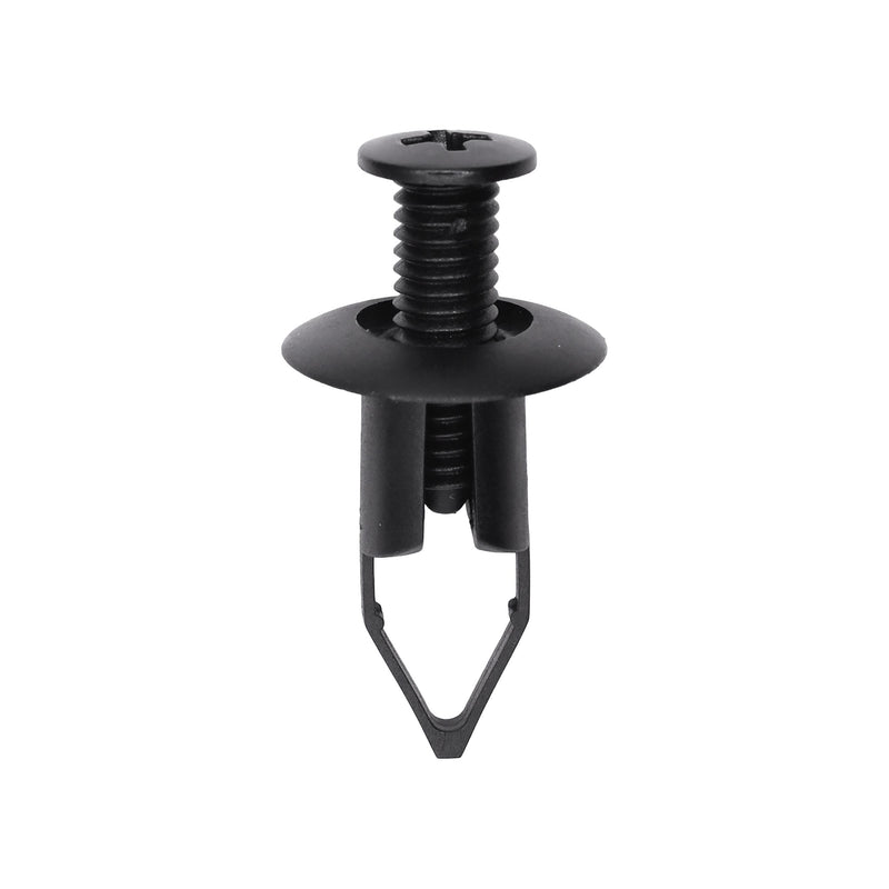 9mmx23mm Black Screw-Type Bumper Cover Retainer with Closed End, 18mm Head