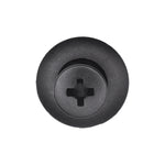 9mmx23mm Black Screw-Type Bumper Cover Retainer with Closed End, 18mm Head