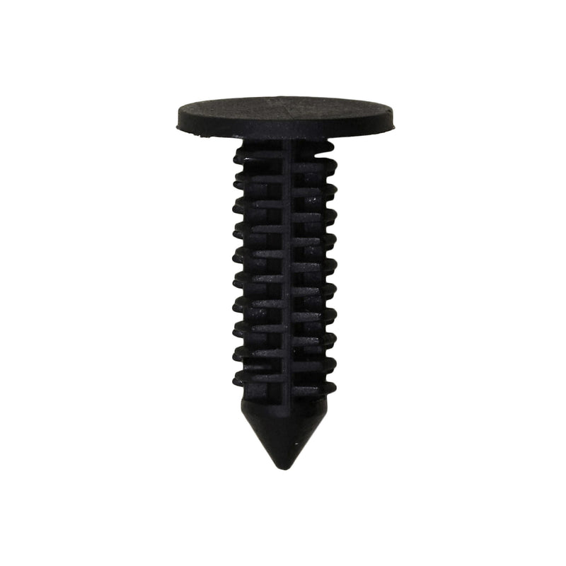 7/32"x11/16" Black Nylon Single Head Door Trim And Rear Bumper Fascia Christmas Tree Retainer, 7/16" Head