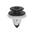 10mmx13mm Black & White Nylon Triple Head Garnish Christmas Tree Retainer Overall, 18mm Head