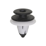 10mmx13mm Black & White Nylon Triple Head Garnish Christmas Tree Retainer Overall, 18mm Head