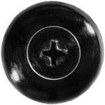 8mmx26mm Black Screw-Type Front Bumper Retainer with Open End, 20mm Head