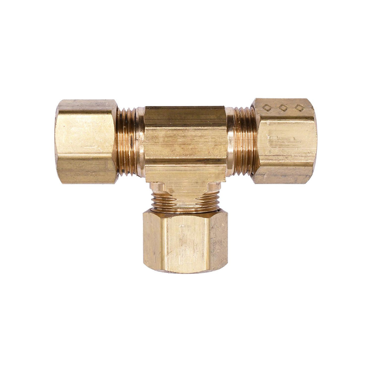3/8" Brass Compression Union Tee