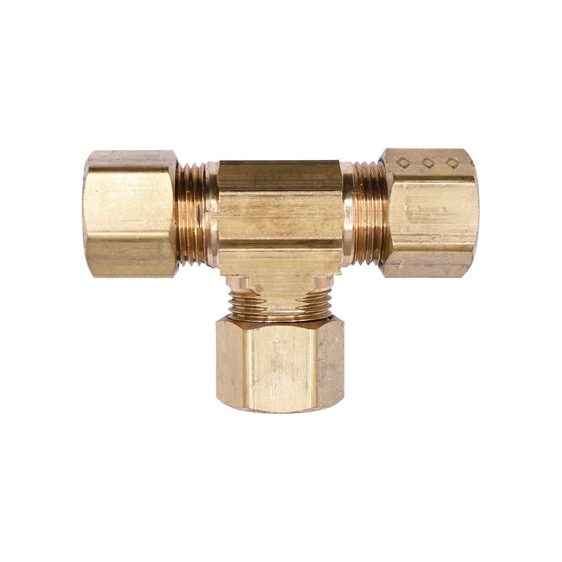 3/8" Brass Compression Union Tee