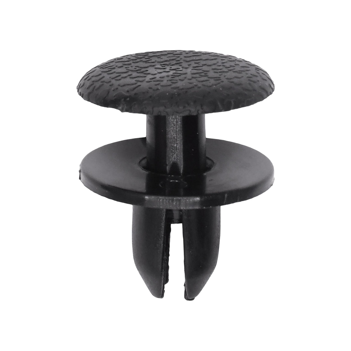 7mmx10mm Black Push-Type Retainer with Drive Pin, 15mm Head, Push-Type with Drive Pin