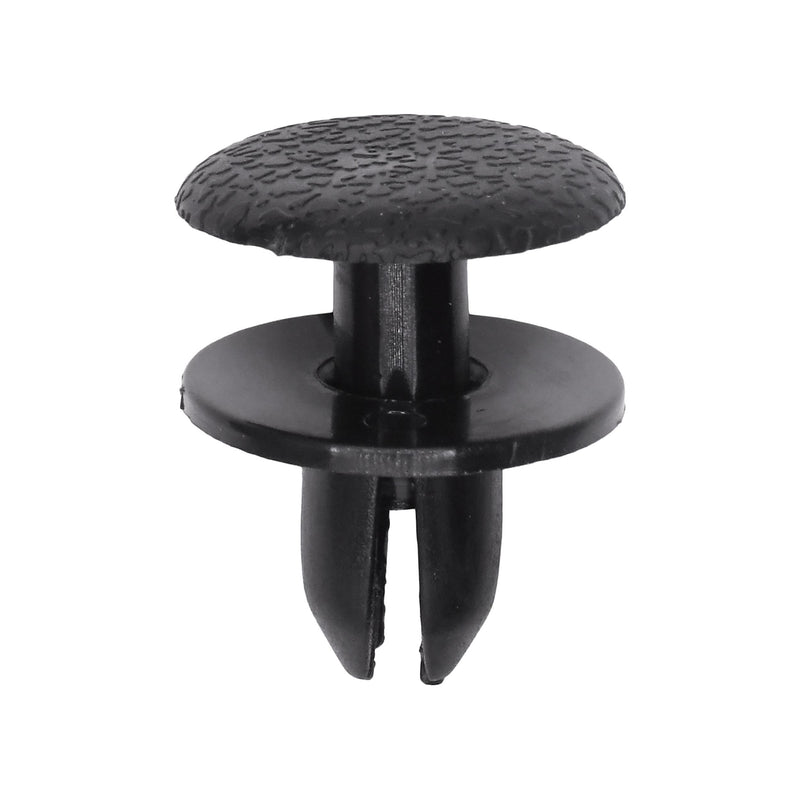 7mmx10mm Black Push-Type Retainer with Drive Pin, 15mm Head, Push-Type with Drive Pin