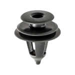 9.5mmx15mm Gray Nylon Triple Head Door Trim Panel Christmas Tree Retainer Overall, 18mm Head