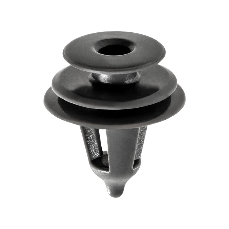 9.5mmx15mm Gray Nylon Triple Head Door Trim Panel Christmas Tree Retainer Overall, 18mm Head