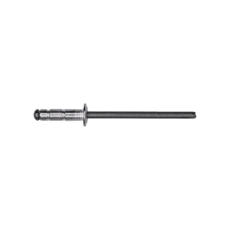 1/8"x15/32" Silver Dome Head Multi-Grip Rivet, 5/32"-5/16" Grip, Aluminum Body, Steel Mandrel