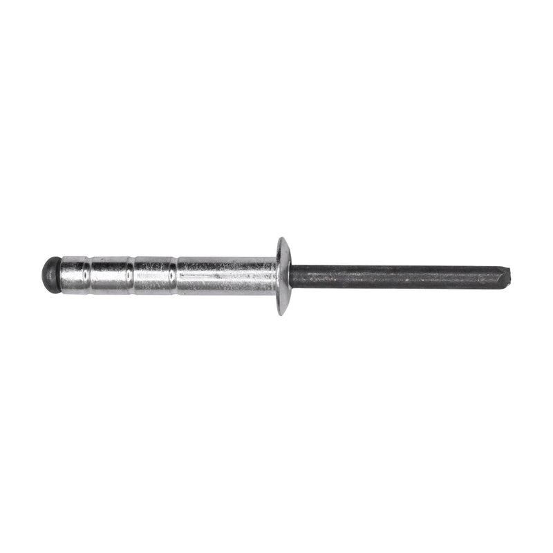 3/16"x1-1/16" Silver Dome Head Multi-Grip Rivet, 7/16"-3/4" Grip, Aluminum Body, Steel Mandrel