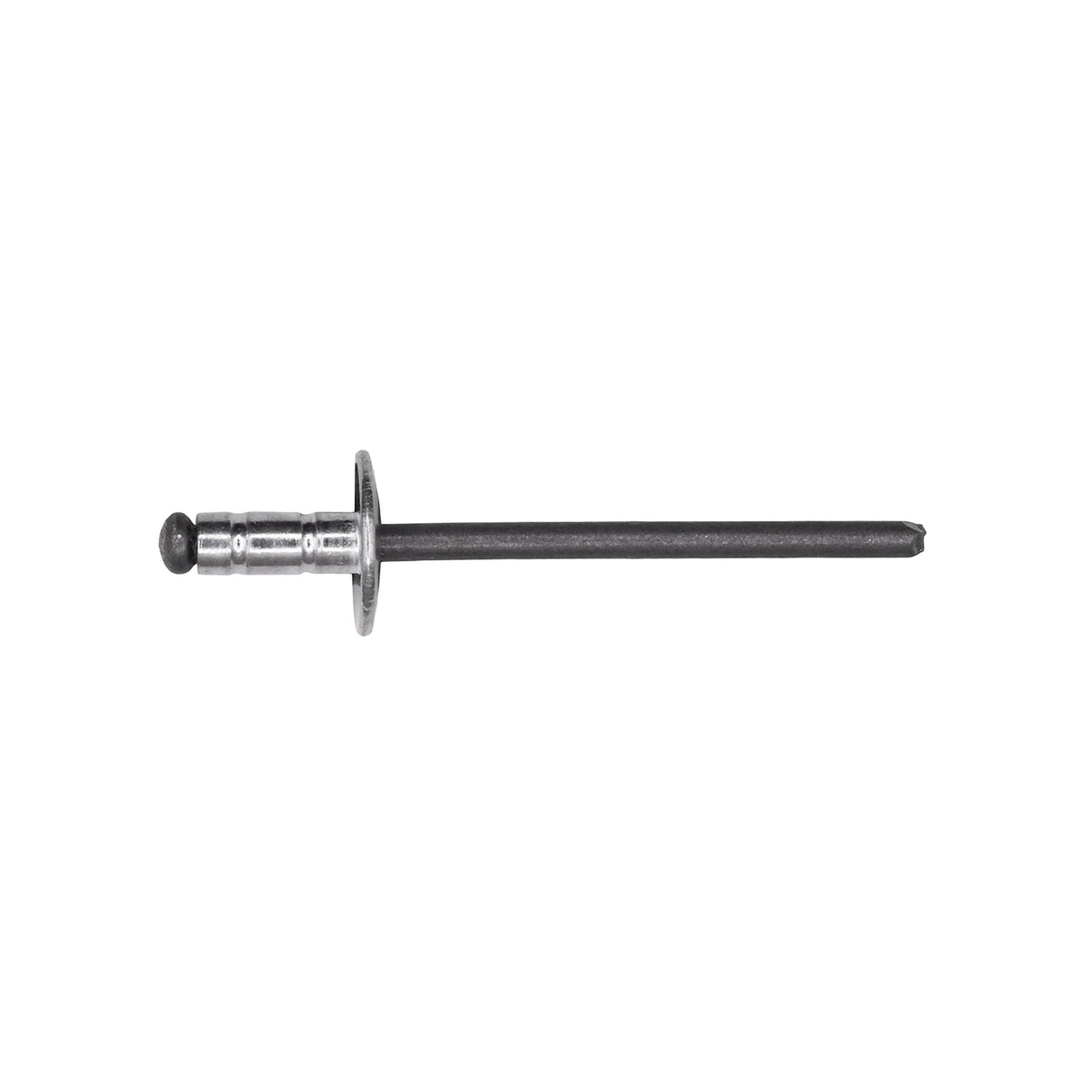 1/8"x21/64" Silver Large Dome Head Multi-Grip Rivet, 1/32"-3/16" Grip, Aluminum Body, Steel Mandrel