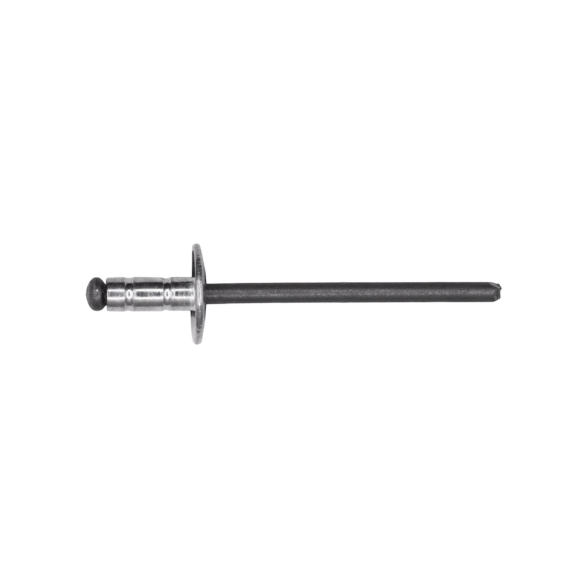 1/8"x15/32" Silver Large Dome Head Multi-Grip Rivet, 5/32"-5/16" Grip, Aluminum Body, Steel Mandrel