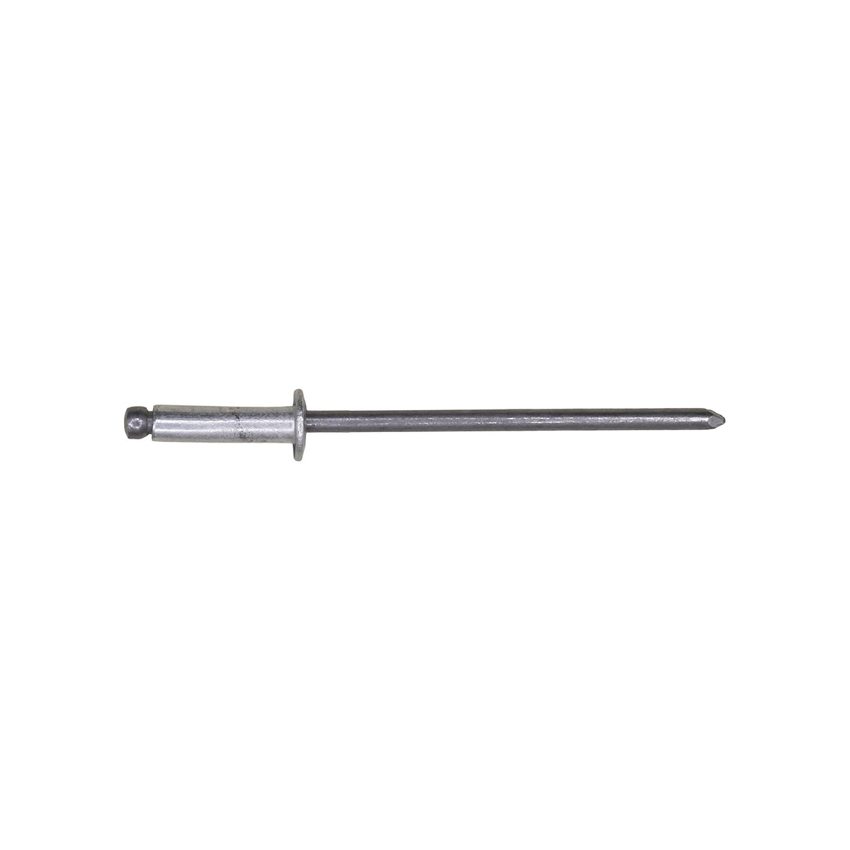 3/32"x23/64" Silver Dome Head Panel Blind Steel Rivet, 1/8"-1/4" Grip, Steel Body, Steel Mandrel