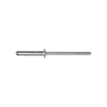1/8"x41/64" Silver Dome Head Panel Blind Aluminum Rivet, 3/8"-1/2" Grip, Aluminum Body, Steel Mandrel