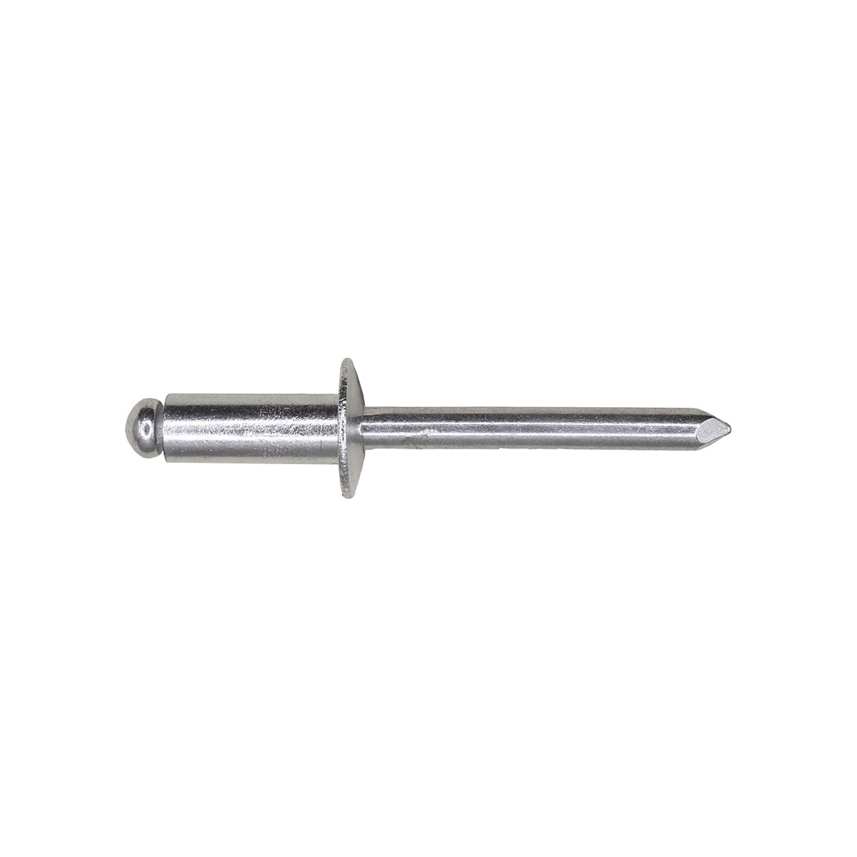1/4"x39/64" Silver Dome Head Panel Blind Aluminum Rivet, 1/4"-3/8" Grip, Aluminum Body, Aluminum Mandrel