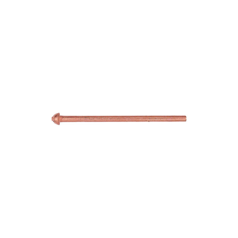 2" Weld Pin, 0.175" Head, Copper Plated, 098", Steel