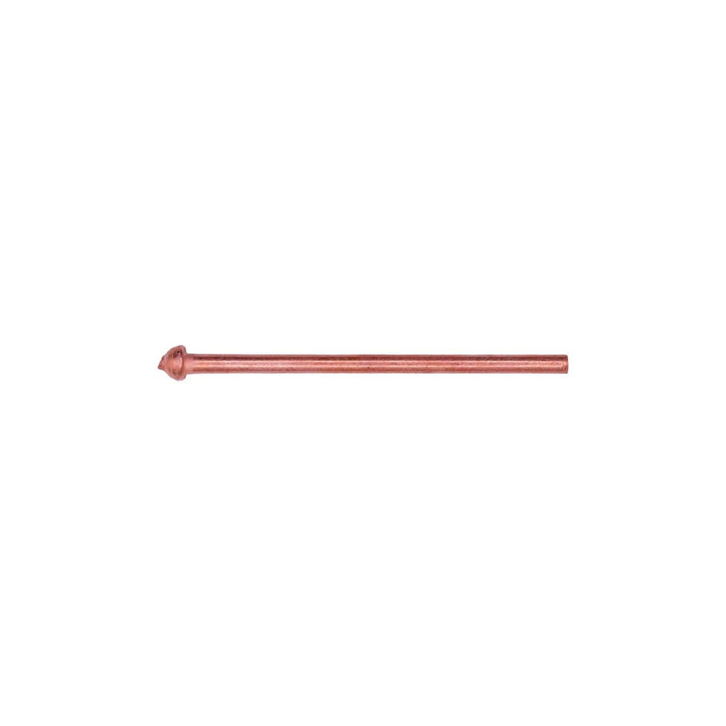2" Weld Pin, 0.175" Head, Copper Plated, 098", Steel