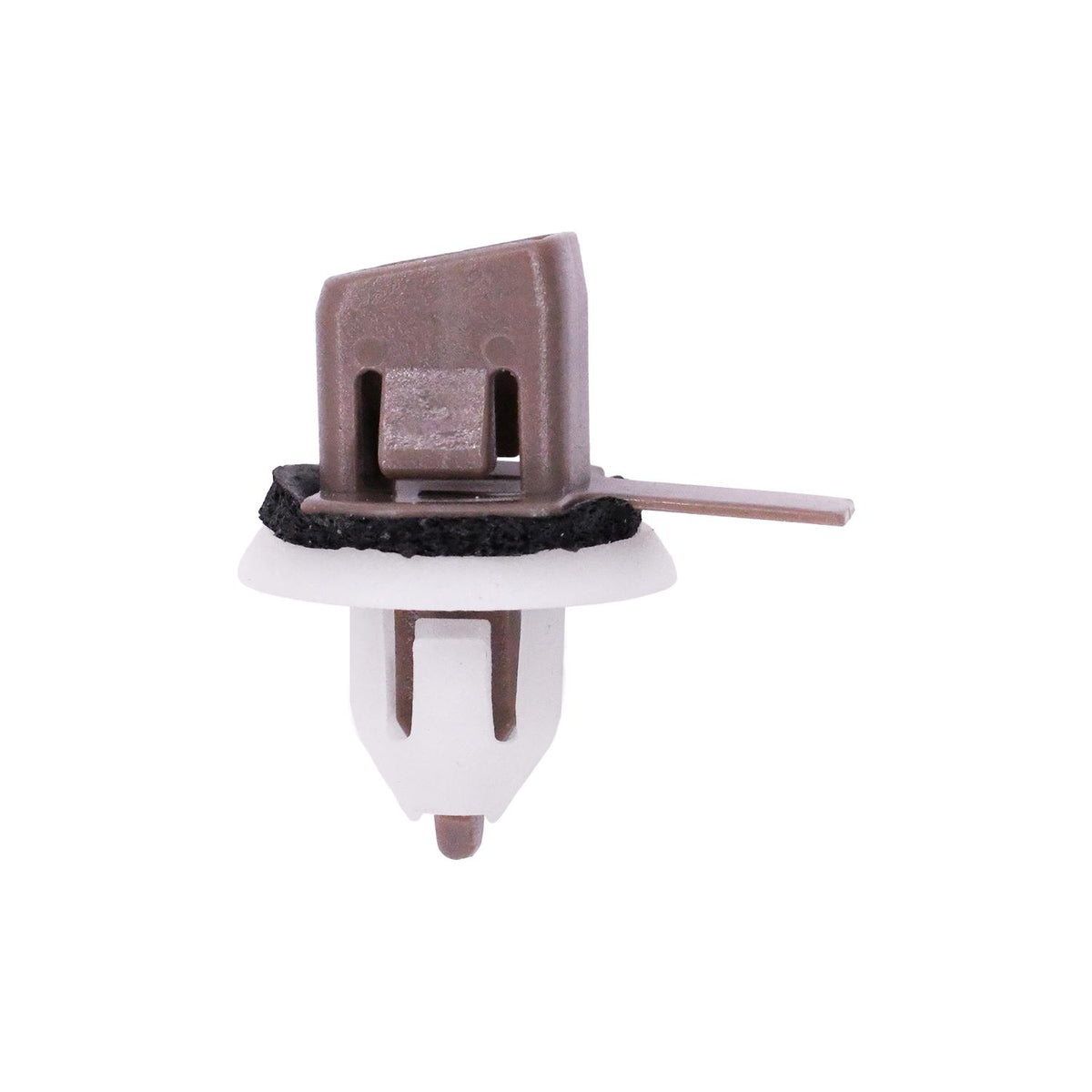 Brown & White Nylon Door Lower Molding Clip