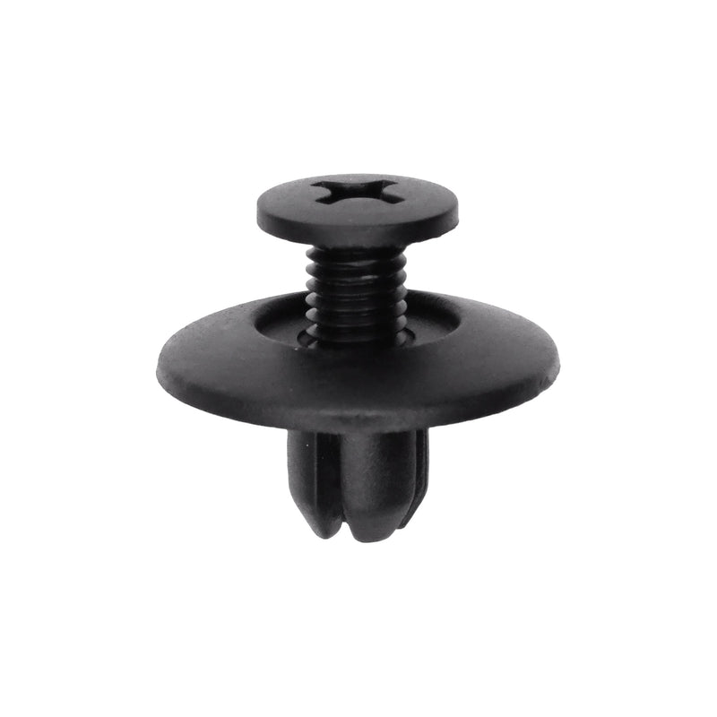 7mmx9mm Black Screw-Type Retainer with Open End, 20mm Head