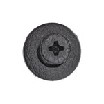 7mmx7mmx13mm Black Screw-Type Retainer with Open End, 15mm Head