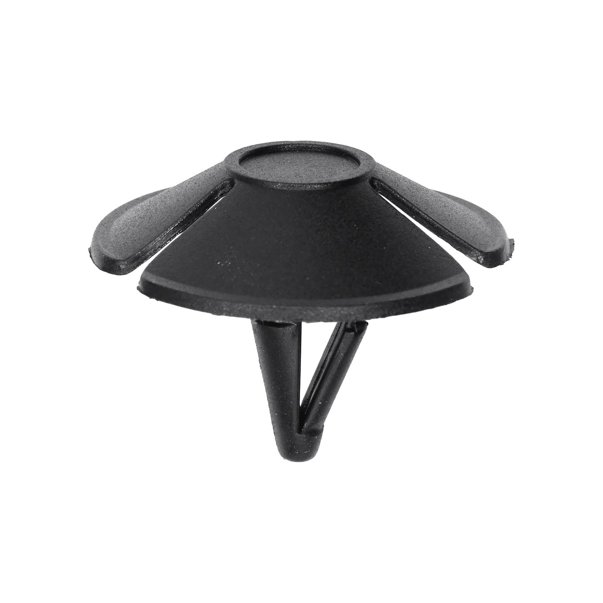 3/8"x3/4" Black Nylon Single Head Hood Insulation Christmas Tree Retainer, 1-9/32" Head