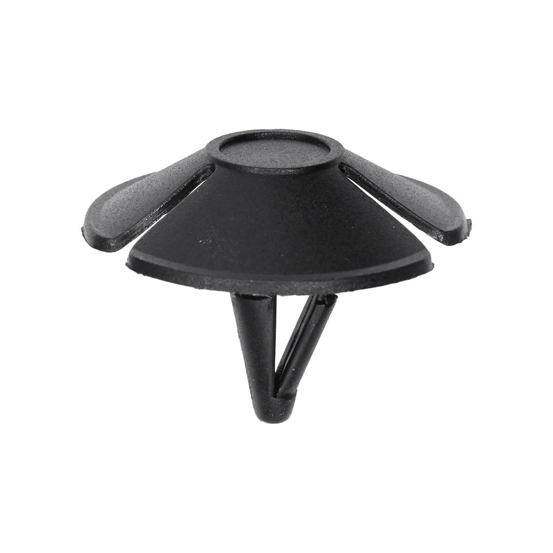 3/8"x3/4" Black Nylon Single Head Hood Insulation Christmas Tree Retainer, 1-9/32" Head