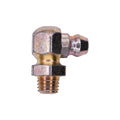 1/4"-28 90 Degrees Grease Fitting Self Tap, Plated, 43/64" Overall Length