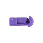 1/8" Purple Nylon Door Lock Clip Right Side Size