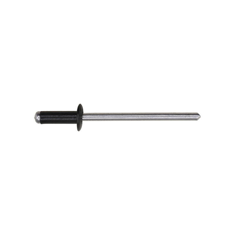 1/8" Specialty Rivet Aluminum, 3/16"-1/4" Grip, Black Aluminum Body, Aluminum Mandrel