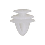 11mmx11mm White Nylon Triple Head Trim Panel Christmas Tree Retainer Overall, 18mm Head