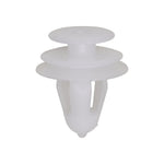 10mmx14mm White Nylon Triple Head Trim Panel Christmas Tree Retainer Overall, 18mm Head