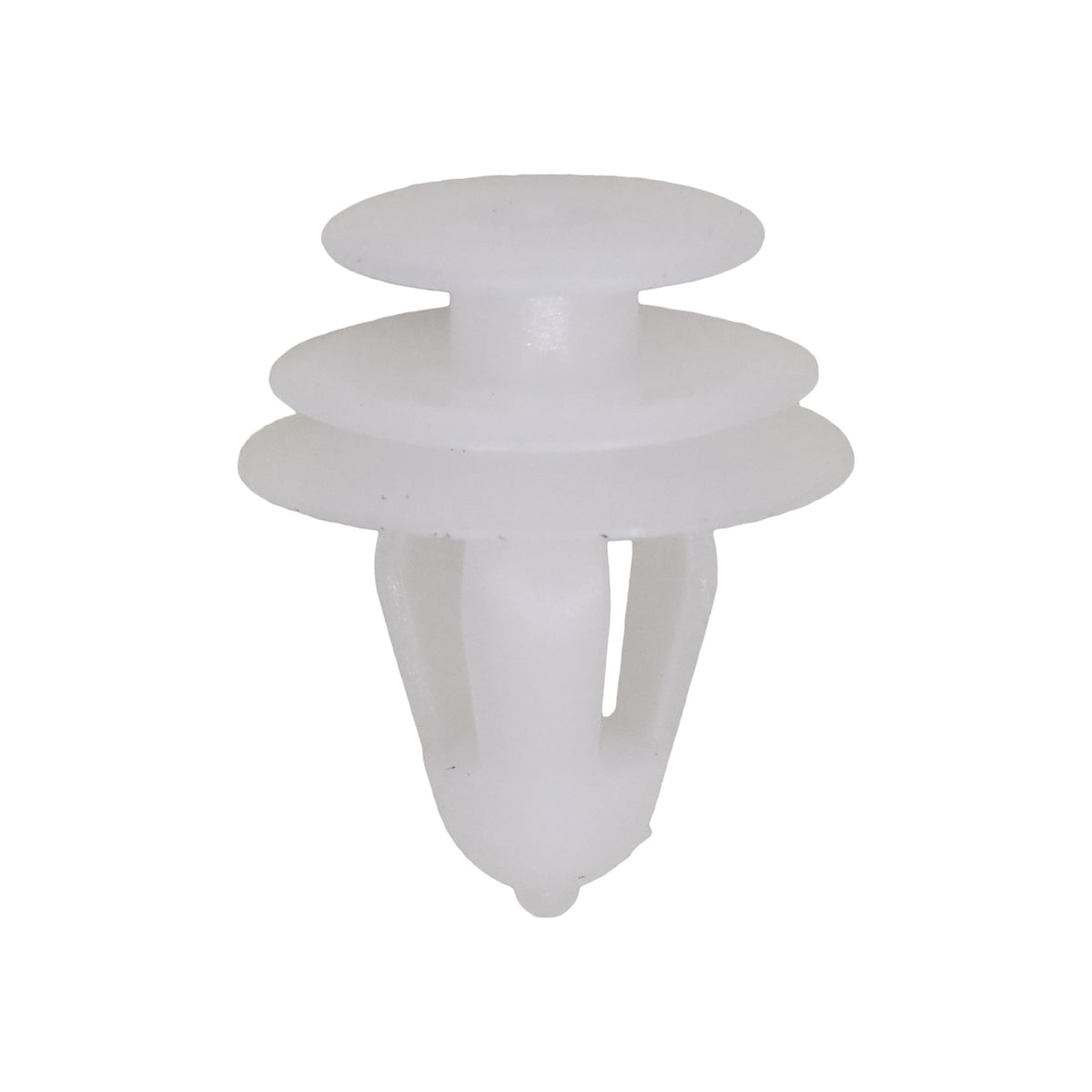 10mmx14mm White Nylon Triple Head Trim Panel Christmas Tree Retainer Overall, 18mm Head