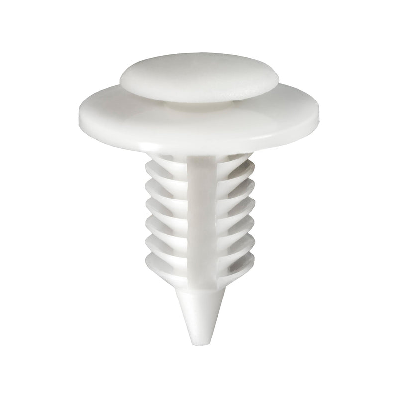11/32"x3/4" White Nylon Double Head Trim Panel Christmas Tree Retainer, 3/4" Head