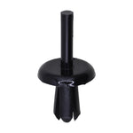 6mmx14mm Black Push-Type Bumper Cover Retainer with Open End, 16mm Head