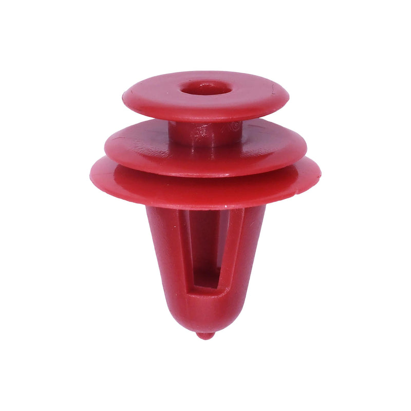 9.5mmx14mm Red Nylon Triple Head Trim Board Christmas Tree Retainer, 18mm Head