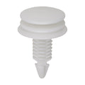 8mmx24mm White Nylon Triple Head Trim Panel Christmas Tree Retainer, 20mm Head