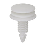8mmx24mm White Nylon Triple Head Trim Panel Christmas Tree Retainer, 20mm Head