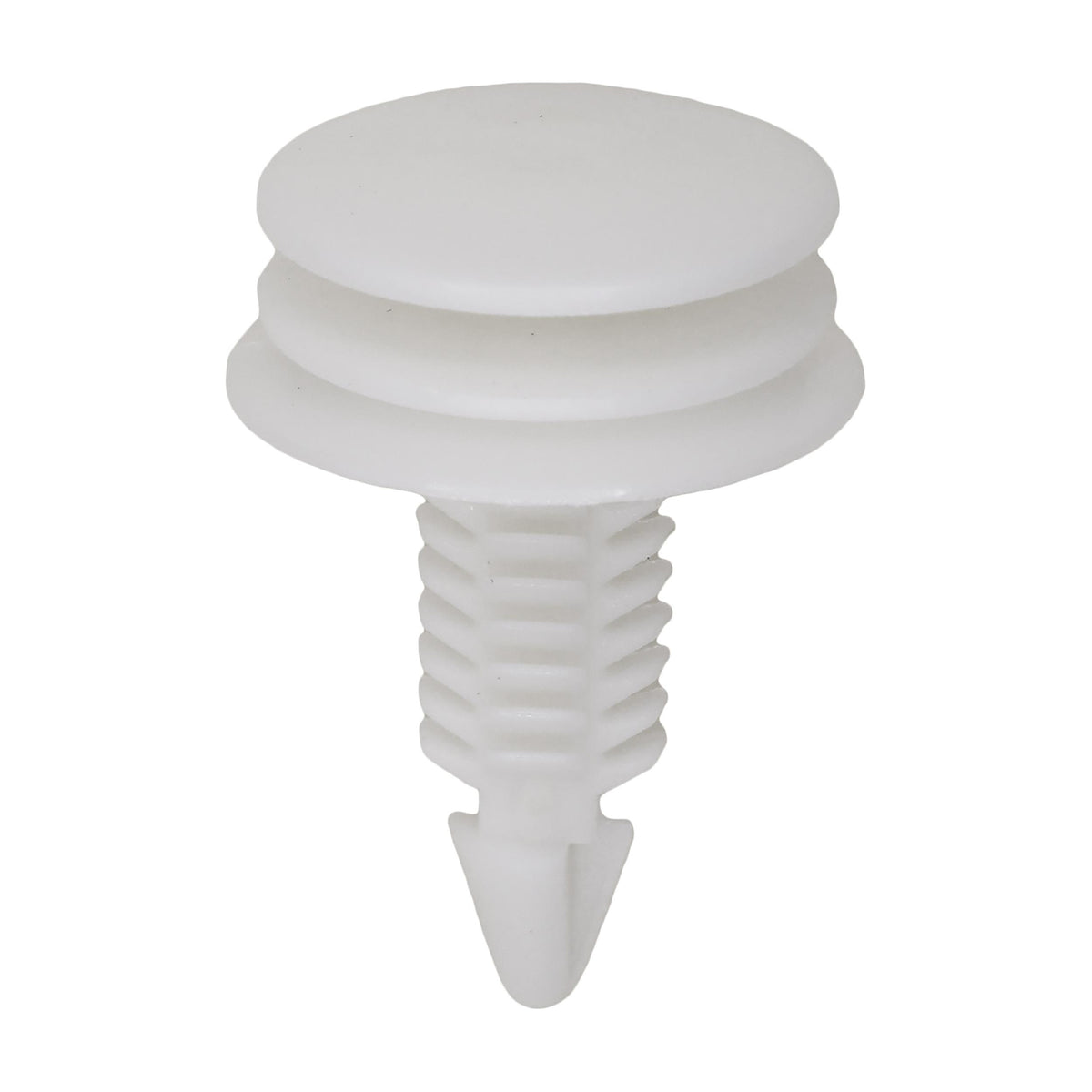 8mmx24mm White Nylon Triple Head Trim Panel Christmas Tree Retainer, 20mm Head