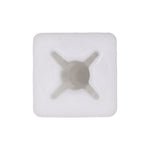 #8 White Nylon Wheel Opening Screw Grommet, 3/8" Head
