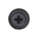 6mmx13mm Black Screw-Type Front Fender Skirt Retainer with Open End, 15mm Head