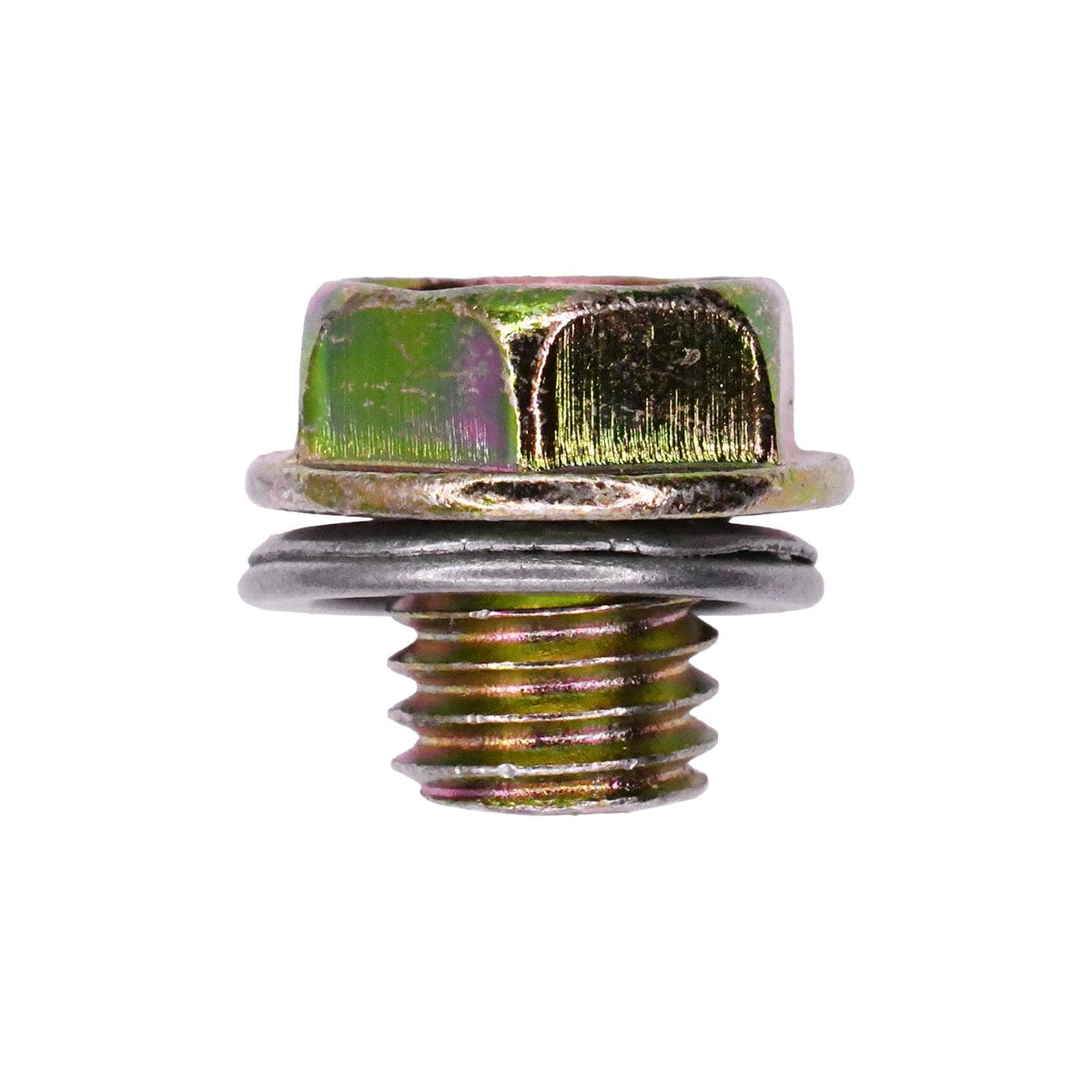 M10-1.5x9mm Transmission Drain Plug And Gasket Threads, Yellow Zinc Chromate