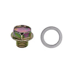 M10-1.5x9mm Transmission Drain Plug And Gasket Threads, Yellow Zinc Chromate