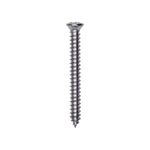 #8x1-1/2" Phillips Oval Head Tapping Screw, Type A/AB, Chrome, #6