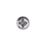 #8x1-1/2" Phillips Oval Head Tapping Screw, Type A/AB, Chrome, #6