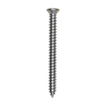 #8x1-3/4" Phillips Oval Head Tapping Screw, Type A/AB, Chrome