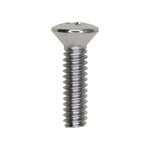 #10-24x3/4" Phillips Oval Head Machine Screw, Chrome