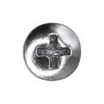 #10-24x3/4" Phillips Oval Head Machine Screw, Chrome
